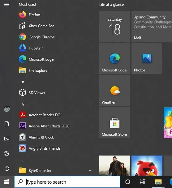 Windows screenshot step 1